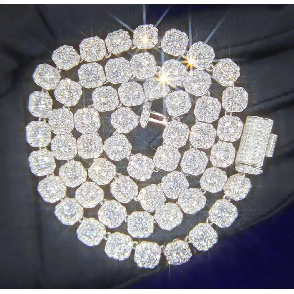 Custom d Vvs Moissanite Diamond Cuban Link Chain S925 Silver 8mm 12mm Large Tennis Chain Solid Back Hiphop Necklace
Custom d Vvs Moissanite Diamond Cuban Link Chain S925 Silver 8mm 12mm Large Tennis Chain Solid Back Hiphop Necklace
