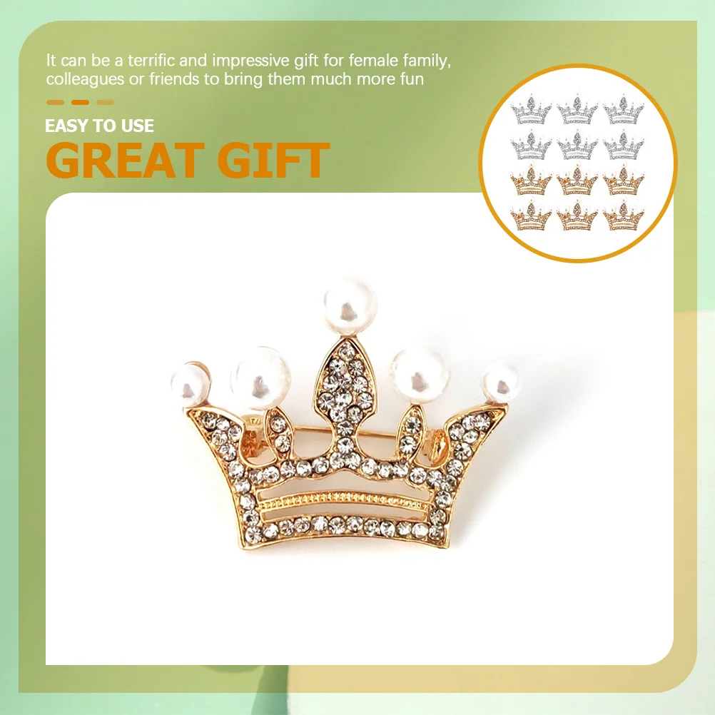 12Pcs Women Crown Brooch Pin Alloy Lapel Pin Clothing Badge Scarf Shawl Decorative Accessory Gift Crown Brooch
12Pcs Women Crown Brooch Pin Alloy Lapel Pin Clothing Badge Scarf Shawl Decorative Accessory Gift Crown Brooch