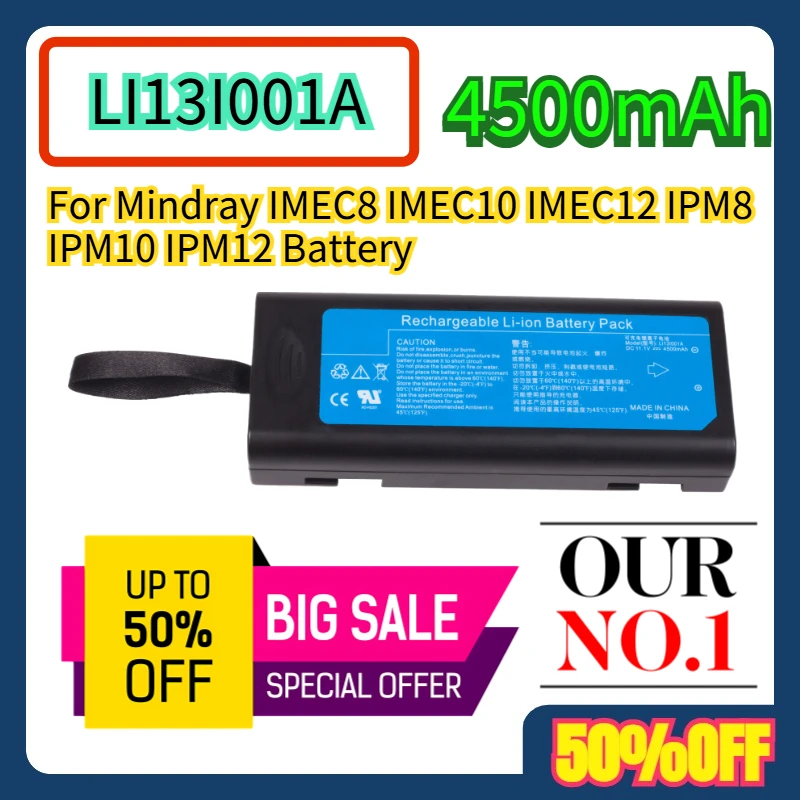 For Mindray IMEC8 IMEC10 IMEC12 IPM8 IPM10 IPM12 4500mAh LI13I001A Battery
For Mindray IMEC8 IMEC10 IMEC12 IPM8 IPM10 IPM12 4500mAh LI13I001A Battery