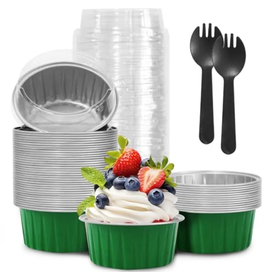 St. Patrick's Day 50Pcs Mini Aluminum Foil Cupcake Baking Cups, 5oz Cake Pans Disposable, Mini Loaf Pans with Lids, Disposable
St. Patrick's Day 50Pcs Mini Aluminum Foil Cupcake Baking Cups, 5oz Cake Pans Disposable, Mini Loaf Pans with Lids, Disposable