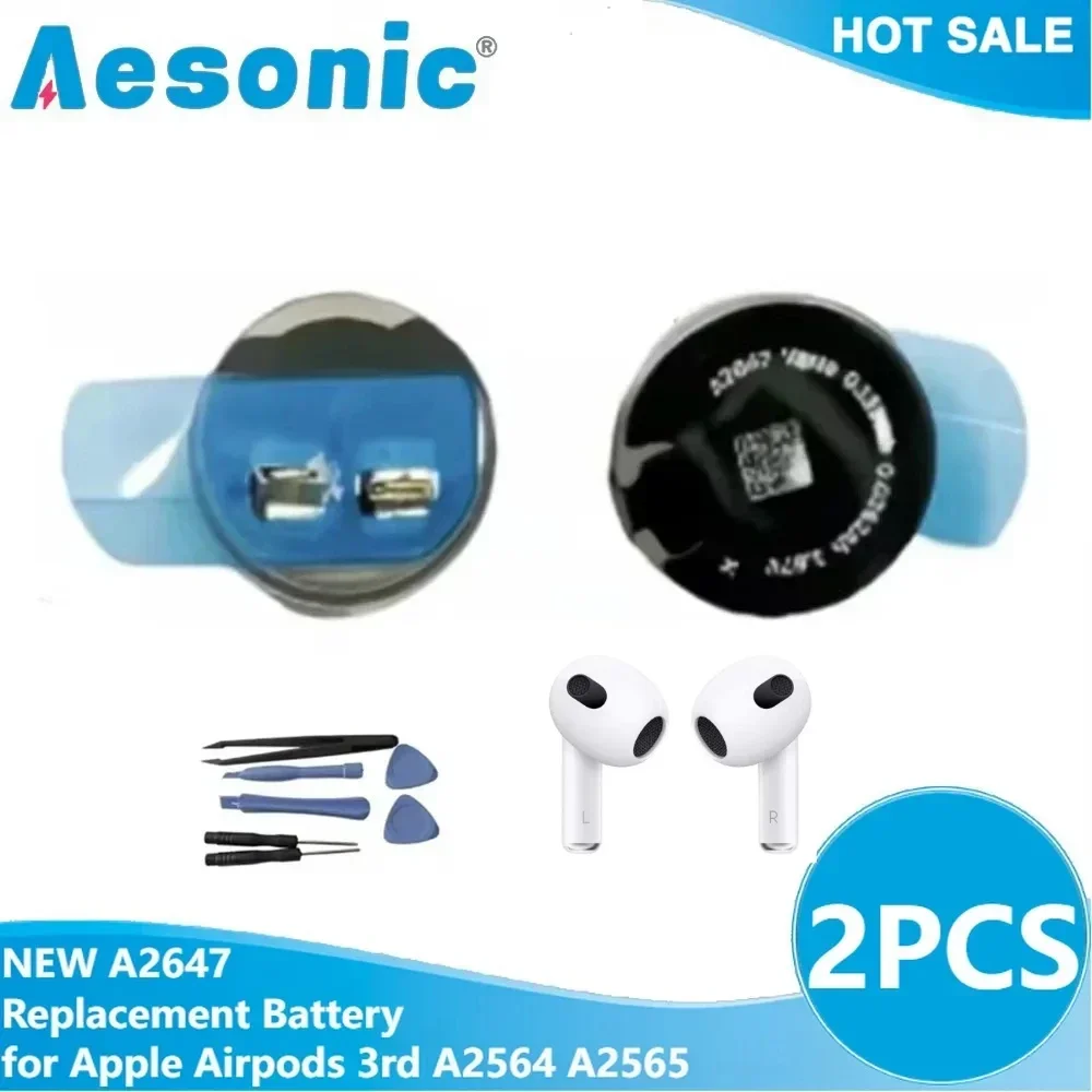 Новые сменные батареи A2647 для Apple Airpods 3 Air Pods 3 A2564 A2565 Airpods 3, сменные батареи + бесплатные инструменты, 2 шт./партия
Новые сменные батареи A2647 для Apple Airpods 3 Air Pods 3 A2564 A2565 Airpods 3, сменные батареи + бесплатные инструменты, 2 шт./партия