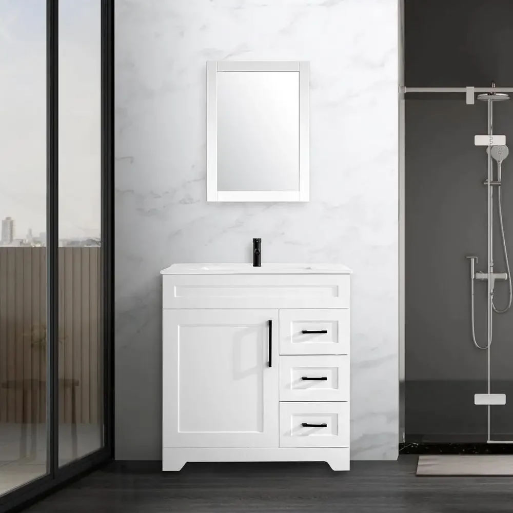 30” Bathroom Vanity Cabinet with Sink Combo Set, ern Bathroom Storage Cabinet with Undermount Ceic Sink, Sot Closing Door and 3
30” Bathroom Vanity Cabinet with Sink Combo Set, ern Bathroom Storage Cabinet with Undermount Ceic Sink, Sot Closing Door and 3