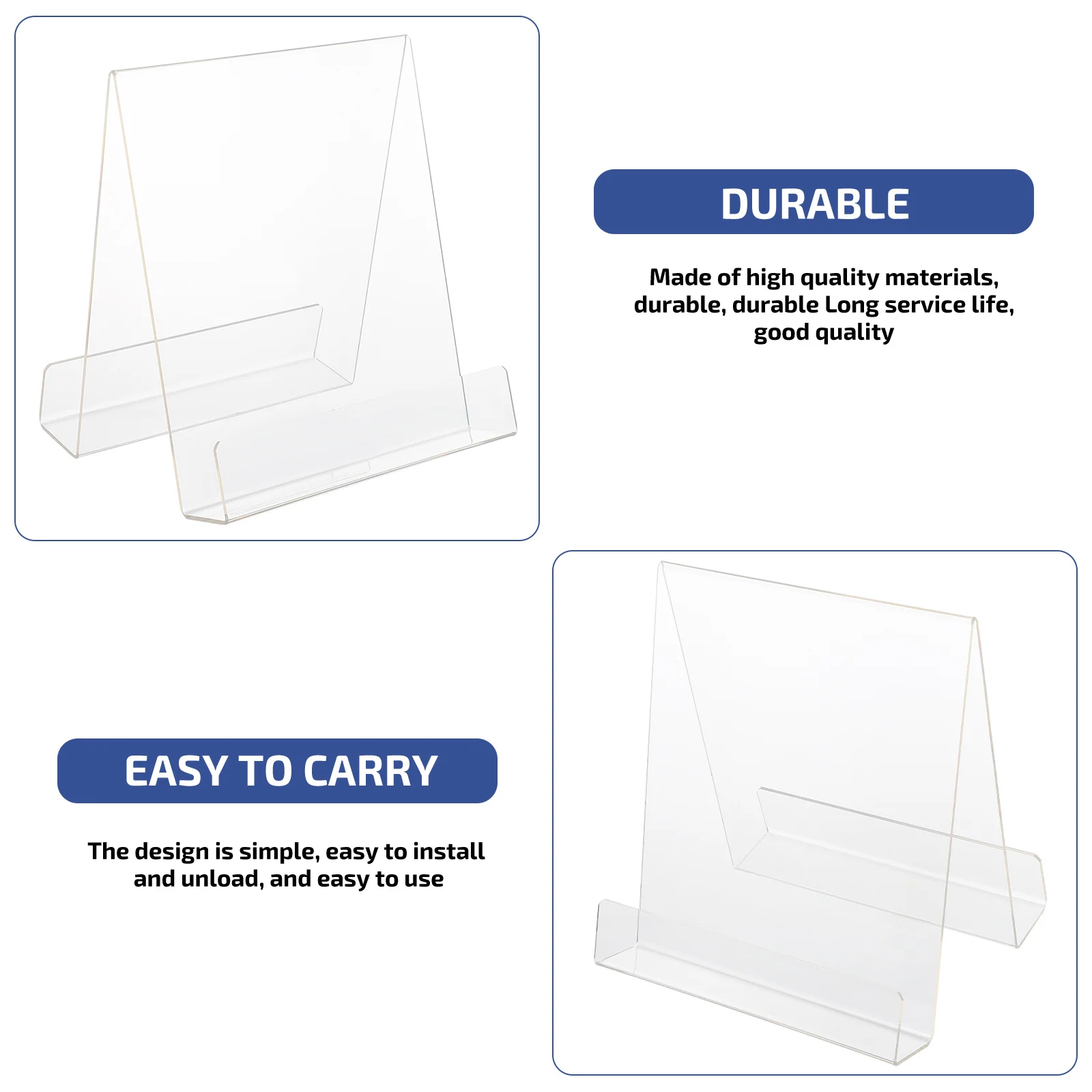1Pcs Acrylic Book Rack Double- Clear Display Stand Desktop Book Holder Organizer Stand Clear Holder
1Pcs Acrylic Book Rack Double- Clear Display Stand Desktop Book Holder Organizer Stand Clear Holder