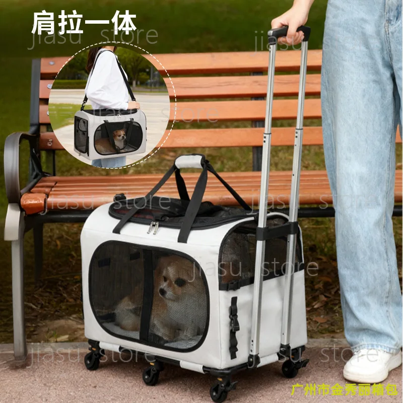 Six-Wheel Pet Trolley Bag Portable Large Space Cat Carrier Car Travel Outdoor Pet Transport Case
Six-Wheel Pet Trolley Bag Portable Large Space Cat Carrier Car Travel Outdoor Pet Transport Case