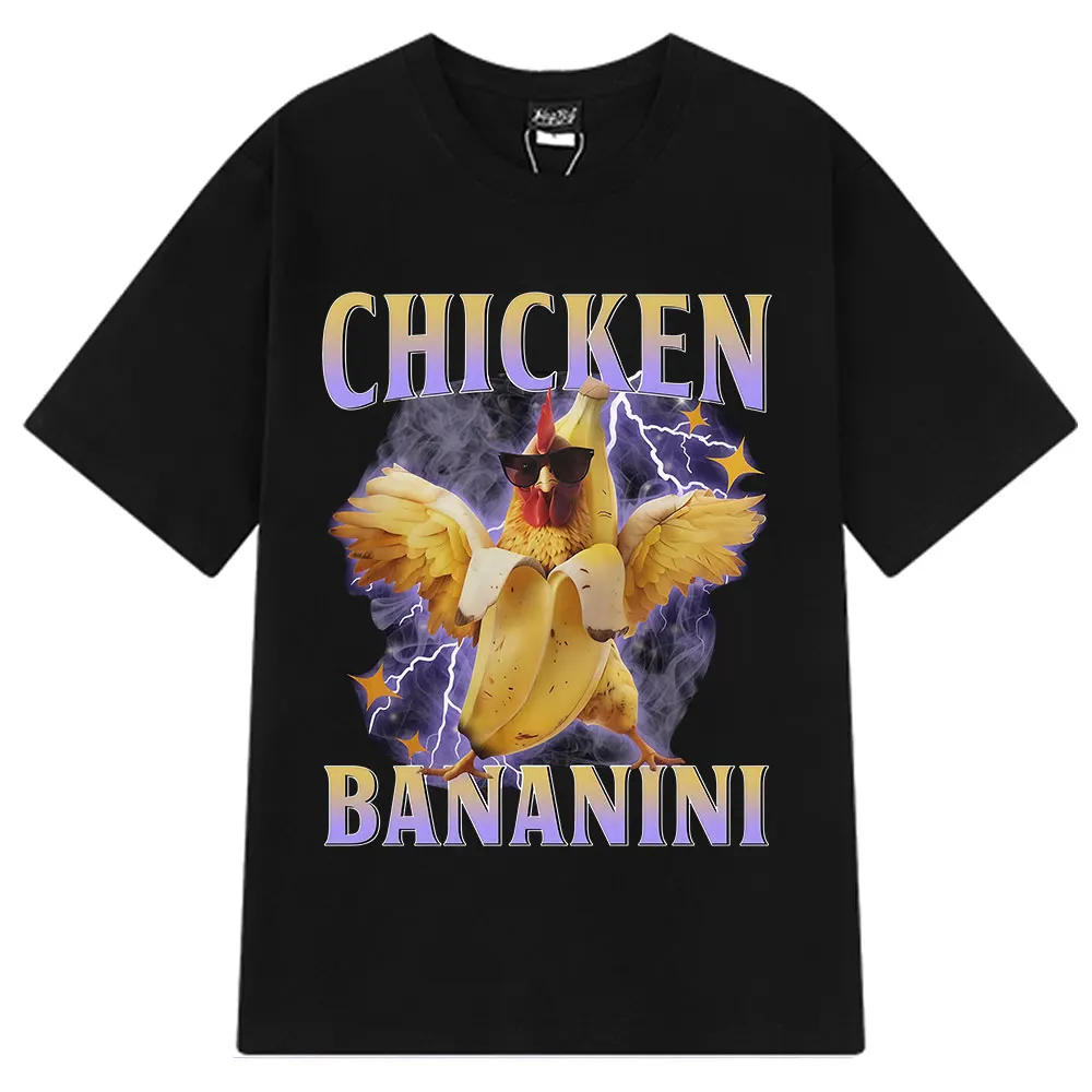 Funny Chicken Bananini Meme T-shirt Italian Brainrot Popular T Shirts Women Oversized Short Sleeve Soft Loose TShirt
Funny Chicken Bananini Meme T-shirt Italian Brainrot Popular T Shirts Women Oversized Short Sleeve Soft Loose TShirt