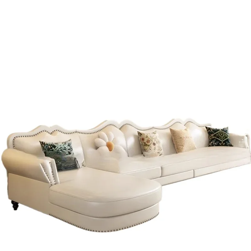 American retro, European small apartment, corner brown sofa
American retro, European small apartment, corner brown sofa