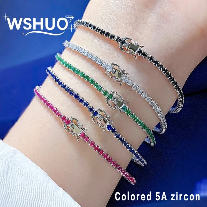WSHUO S925 Silver High Carbon Diamond Bracelet Women's European and American Pigeon Blood Red Tennis Chain Single Row Bracelet
WSHUO S925 Silver High Carbon Diamond Bracelet Women's European and American Pigeon Blood Red Tennis Chain Single Row Bracelet