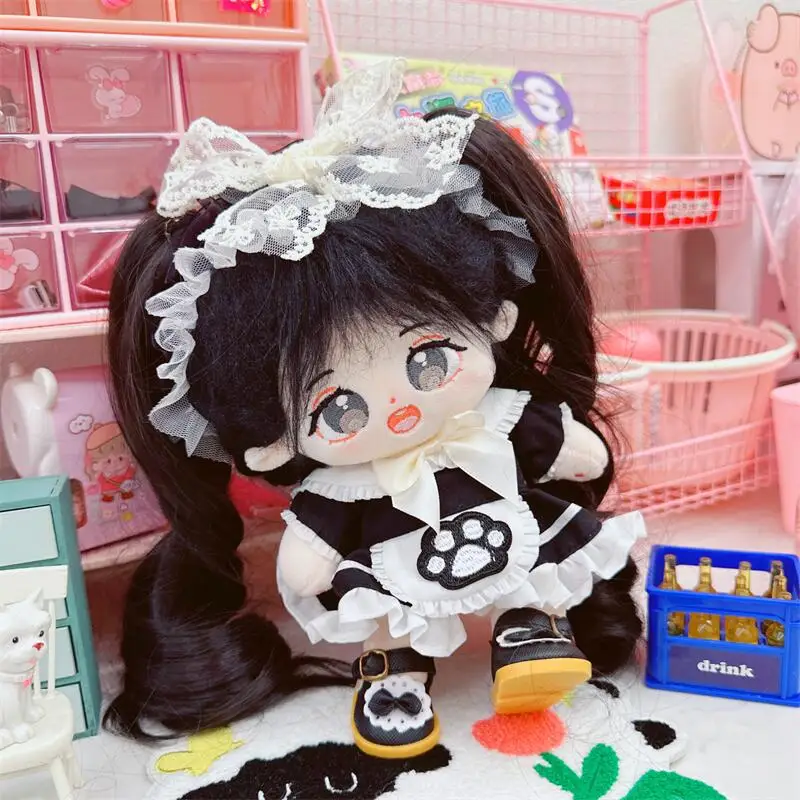 20cm Cute Girls Plush Cotton Doll Kawaii Black Maid Dress Bow Hair Band Suit DIY Clothes Accessory Stuffed Fat Body Idol Dolls
20cm Cute Girls Plush Cotton Doll Kawaii Black Maid Dress Bow Hair Band Suit DIY Clothes Accessory Stuffed Fat Body Idol Dolls