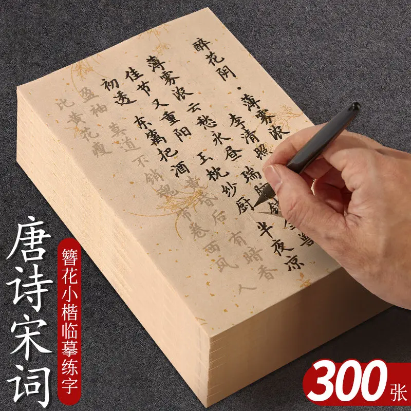 HVV 300 Sheets Calligraphy Copybook for Beginners Flower Hairpin Style Regular Script Brush Writing Practice Paper
HVV 300 Sheets Calligraphy Copybook for Beginners Flower Hairpin Style Regular Script Brush Writing Practice Paper