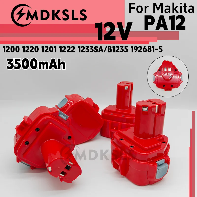 New 12V 3500mAh Battery For Makita PA12 Ni-Mh Battery For Makita 1200 1220 1201 1222 1233SA/B1235 192681-5 Power Tool Batteries
New 12V 3500mAh Battery For Makita PA12 Ni-Mh Battery For Makita 1200 1220 1201 1222 1233SA/B1235 192681-5 Power Tool Batteries