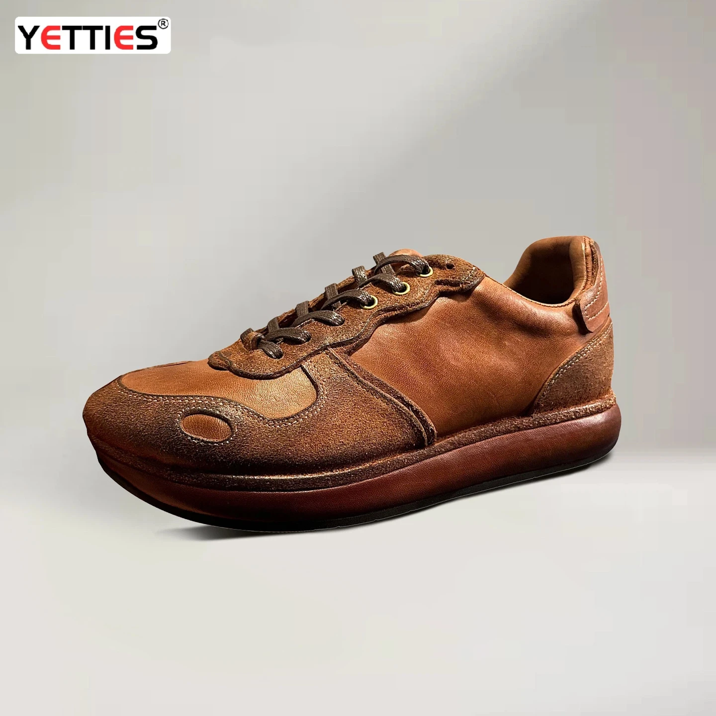 Men's New Handmade Horsehide German Army Trainers Brown Retro Genuine Leather Chunky Sole Sneakers Versatile Casual Sport Shoes
Men's New Handmade Horsehide German Army Trainers Brown Retro Genuine Leather Chunky Sole Sneakers Versatile Casual Sport Shoes