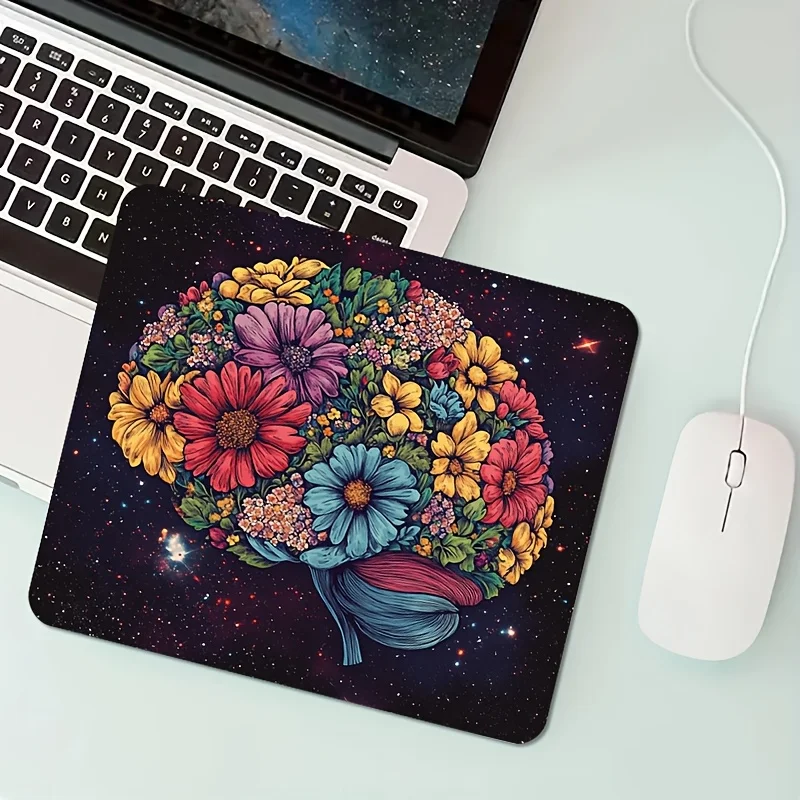 The anti-slip rubber base of the flower-brain designed mouse pad is durable and comfortable, suitable for gamers and office use
The anti-slip rubber base of the flower-brain designed mouse pad is durable and comfortable, suitable for gamers and office use