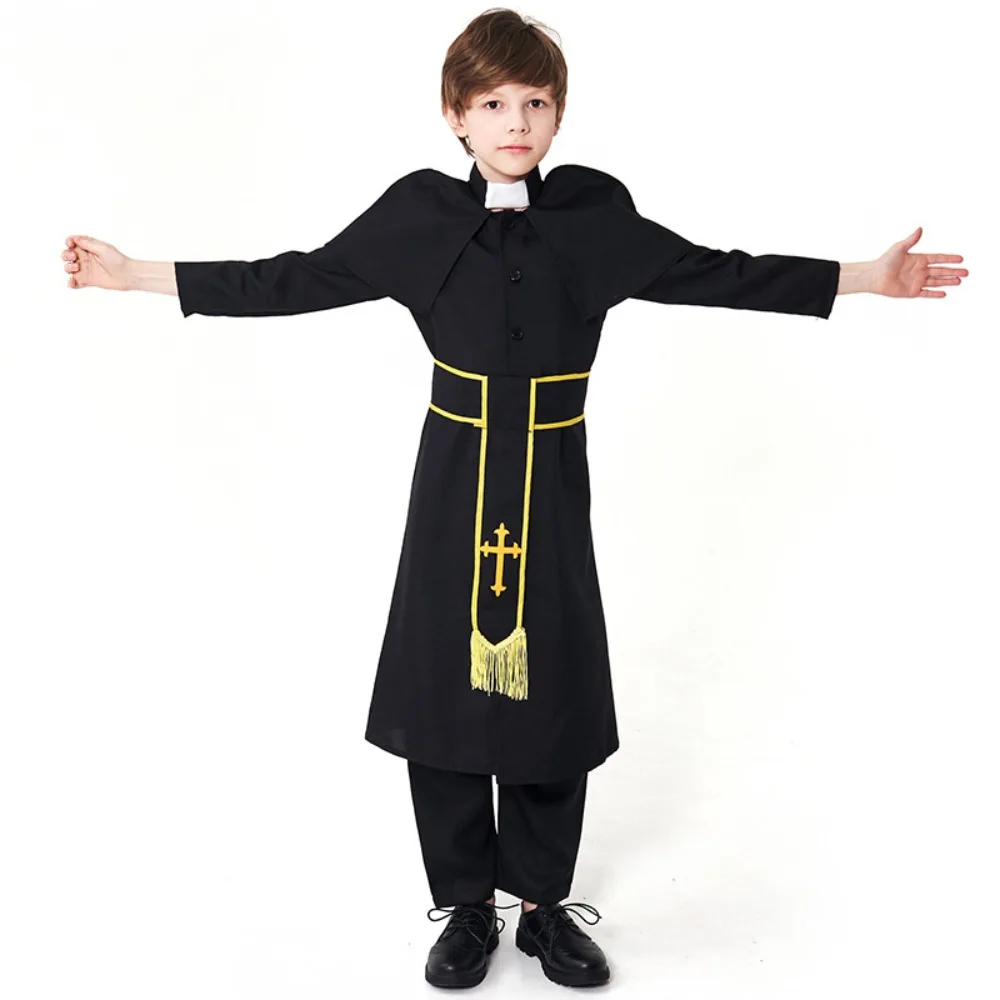 Kids Black Robe Cosplay Costume - Wizard/Magician/Vampire Role Play Outfit for Stage
Kids Black Robe Cosplay Costume - Wizard/Magician/Vampire Role Play Outfit for Stage
