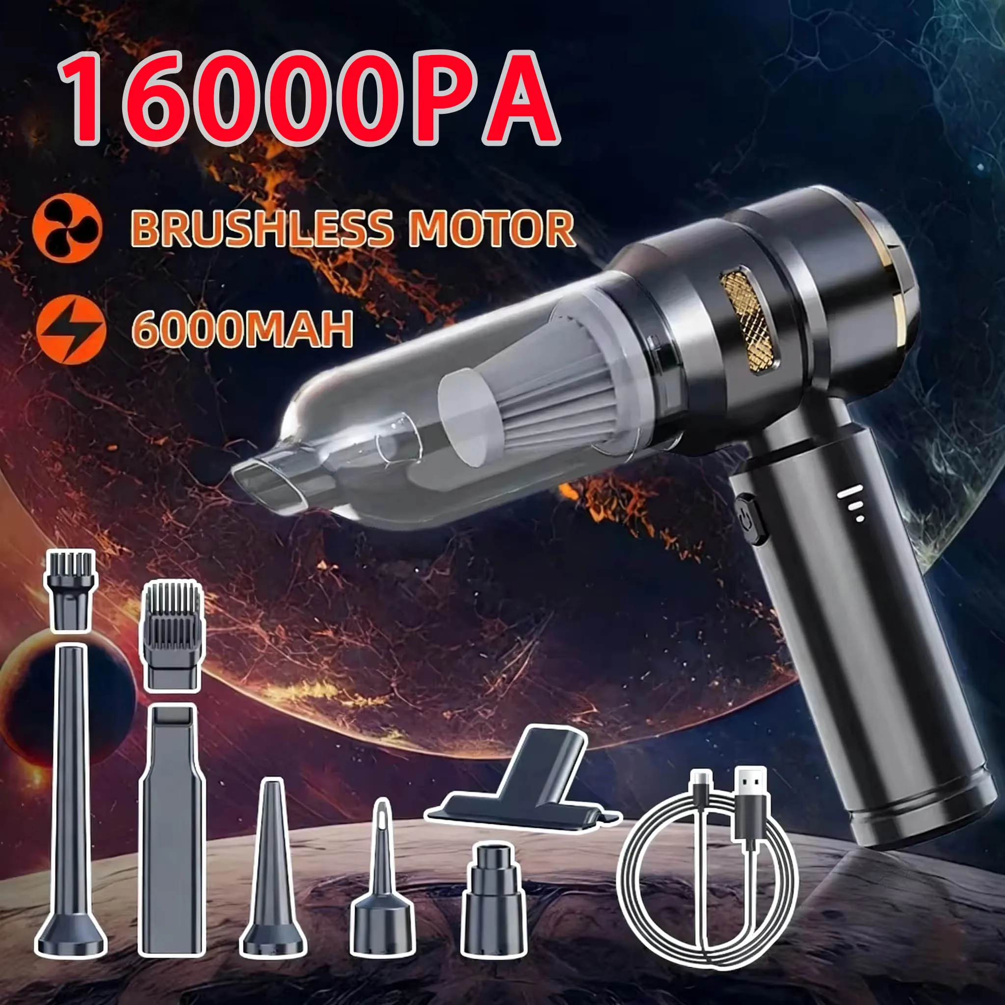 High Power Car Vacuum Cleaner Portable Handheld Wireless Brushless Motor Cleaning Machine Powerful Air Duster For Home Appliance
High Power Car Vacuum Cleaner Portable Handheld Wireless Brushless Motor Cleaning Machine Powerful Air Duster For Home Appliance