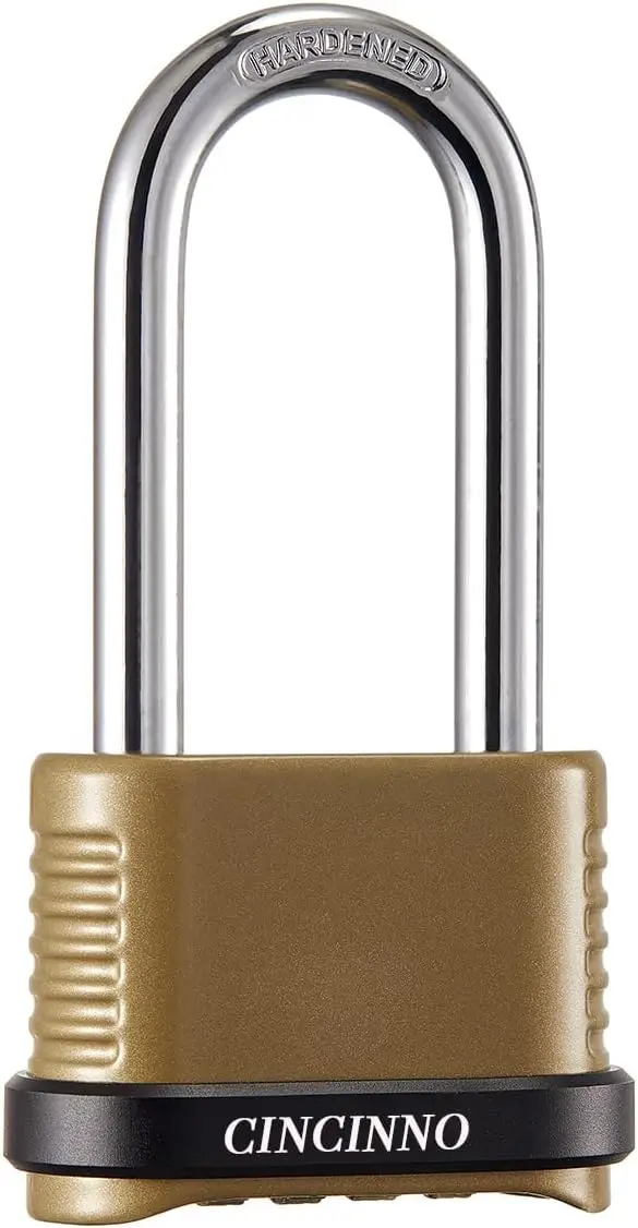 4 Digit Combination Lock, Heavy Duty Combo Padlock with Long Shackle for Outdoor Use,Sheds, Locker, Storage Unit, Gym and Gate
4 Digit Combination Lock, Heavy Duty Combo Padlock with Long Shackle for Outdoor Use,Sheds, Locker, Storage Unit, Gym and Gate