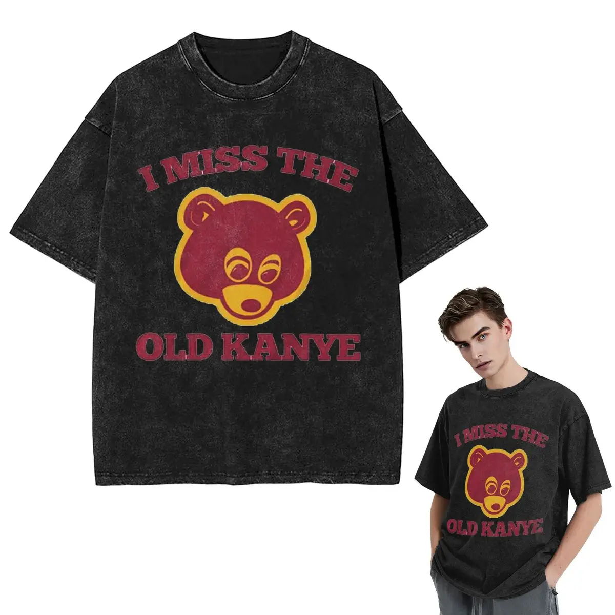 T-Shirts Kanye West Dropout Bear Chicago Vintage Graduation Washed T Shirt Short Sleeve Hip Hop T-Shirt Tops Tees for Men Women
T-Shirts Kanye West Dropout Bear Chicago Vintage Graduation Washed T Shirt Short Sleeve Hip Hop T-Shirt Tops Tees for Men Women