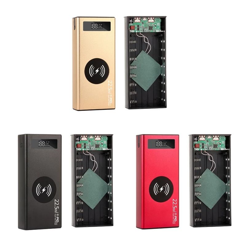 16 Slot 18650 Metal Battery Power Shell Aluminium Alloy Power Bank DIY Case LCD Display Fast Charging Wireless Charging Case
16 Slot 18650 Metal Battery Power Shell Aluminium Alloy Power Bank DIY Case LCD Display Fast Charging Wireless Charging Case