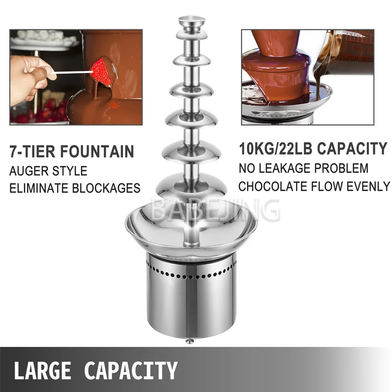 BABEJING Шоколадный фонтан Водопад Машина/Машина для плавления шоколада для свадебной вечеринки
BABEJING Шоколадный фонтан Водопад Машина/Машина для плавления шоколада для свадебной вечеринки