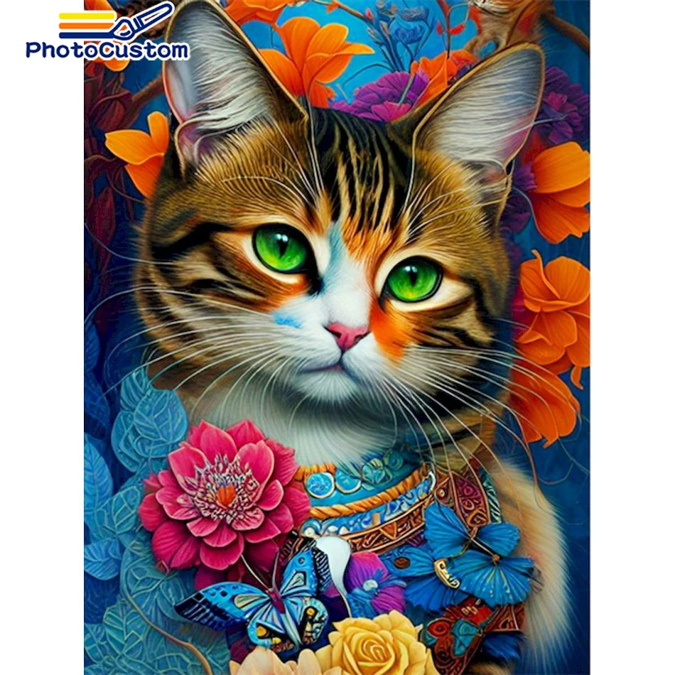 PhotoCustom 5D DIY Diamond Painting Cat Cross Stitch Animal Full Round Rhinestones Embroidery Mosaic Full Layout Home Decor New
PhotoCustom 5D DIY Diamond Painting Cat Cross Stitch Animal Full Round Rhinestones Embroidery Mosaic Full Layout Home Decor New