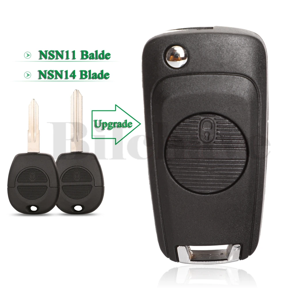 jingyuqin Modified Flip Remote Car Key Shell Case Fob For Nissan Micra Almera Primera X-Trail Fob 2 Buttons Nsn14 / Nsn11 Blade
jingyuqin Modified Flip Remote Car Key Shell Case Fob For Nissan Micra Almera Primera X-Trail Fob 2 Buttons Nsn14 / Nsn11 Blade