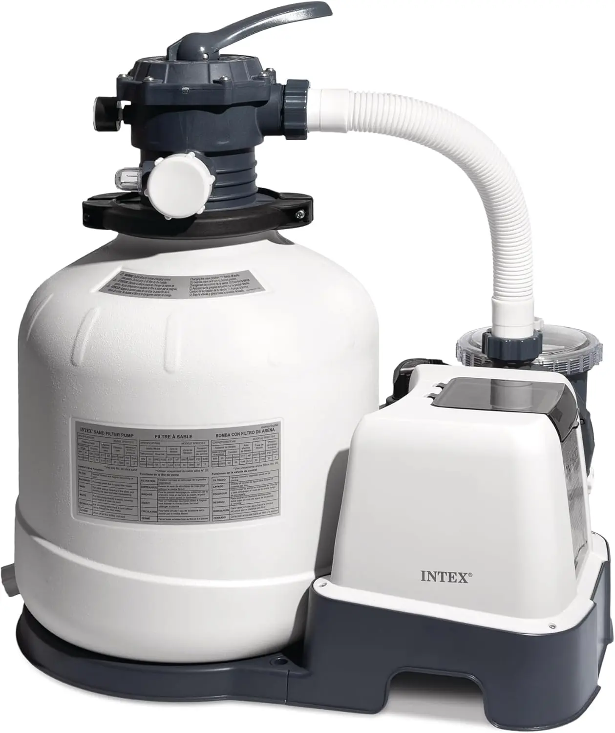 2,650 GPH Krystal Clear Sand Filter Pump and Saltwater Pool Chlorine System for Above Ground Pools, Pool Cleaner System with Aut
2,650 GPH Krystal Clear Sand Filter Pump and Saltwater Pool Chlorine System for Above Ground Pools, Pool Cleaner System with Aut