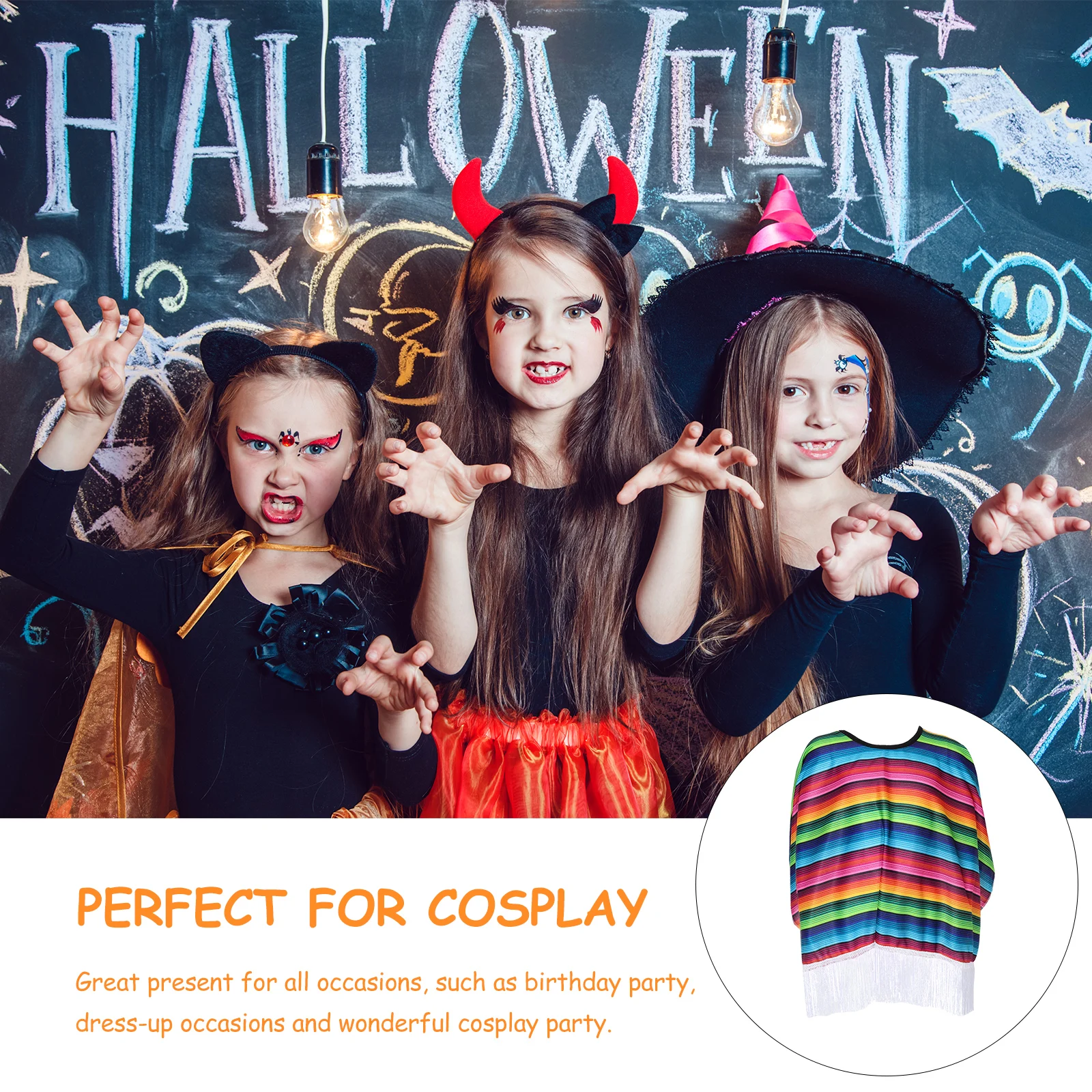 Children Mexican Shawl Kids Cape Toddler Boy Cloak Costume Halloween Dress Up Lightweight Comfortable Durable Craftsmanship
Children Mexican Shawl Kids Cape Toddler Boy Cloak Costume Halloween Dress Up Lightweight Comfortable Durable Craftsmanship