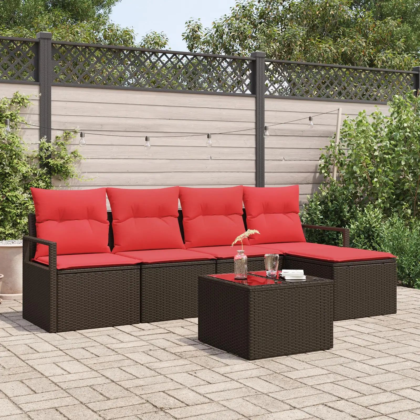 6 Piece Rattan Garden Sofa Set with Cushions Outdoor Furniture Brown Wicker Patio Seating
6 Piece Rattan Garden Sofa Set with Cushions Outdoor Furniture Brown Wicker Patio Seating