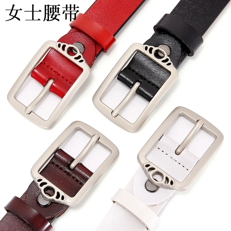 Genuine Leather Women's Belt Simple and Versatile Needle Buckle New Fashion Decoration Belt Student Korean Jeans Belt Trend
Genuine Leather Women's Belt Simple and Versatile Needle Buckle New Fashion Decoration Belt Student Korean Jeans Belt Trend