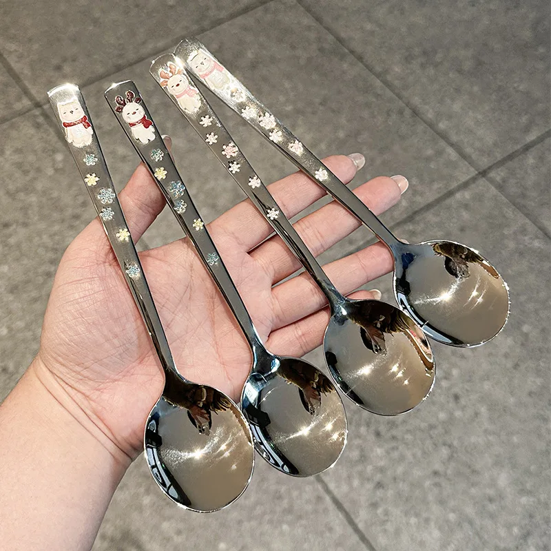 New 304 Stainless Steel Korean Spoon Creative Novel Relief Cute Cartoon Elk Spoon
New 304 Stainless Steel Korean Spoon Creative Novel Relief Cute Cartoon Elk Spoon