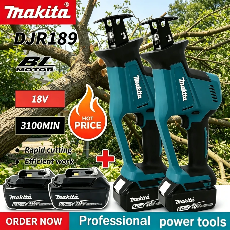 Makita DJR189 Power Tool Saw Portable Cutting Saw Metal Wood 18V Reciprocating Saw Electric Rechargeable Brushless Cordless
Makita DJR189 Power Tool Saw Portable Cutting Saw Metal Wood 18V Reciprocating Saw Electric Rechargeable Brushless Cordless
