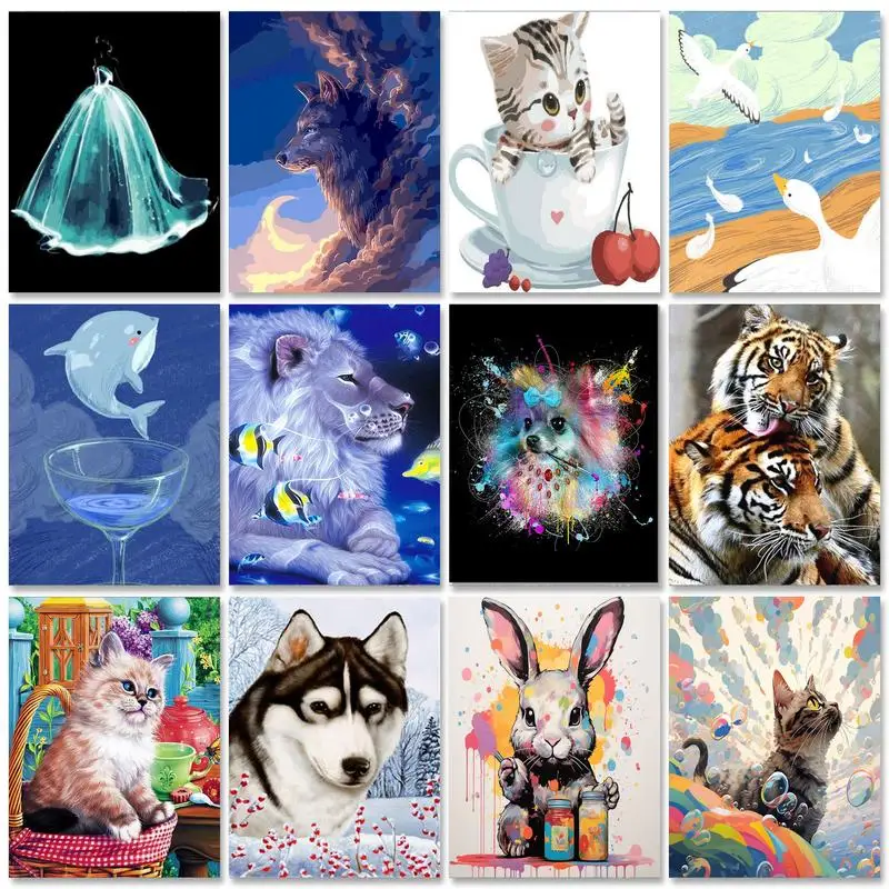 GATYZTORY Diy Painting By Number For Adults Children HandPainted Animals On Canvas Oil Picture By Numbers Home Decors Art Gift
GATYZTORY Diy Painting By Number For Adults Children HandPainted Animals On Canvas Oil Picture By Numbers Home Decors Art Gift
