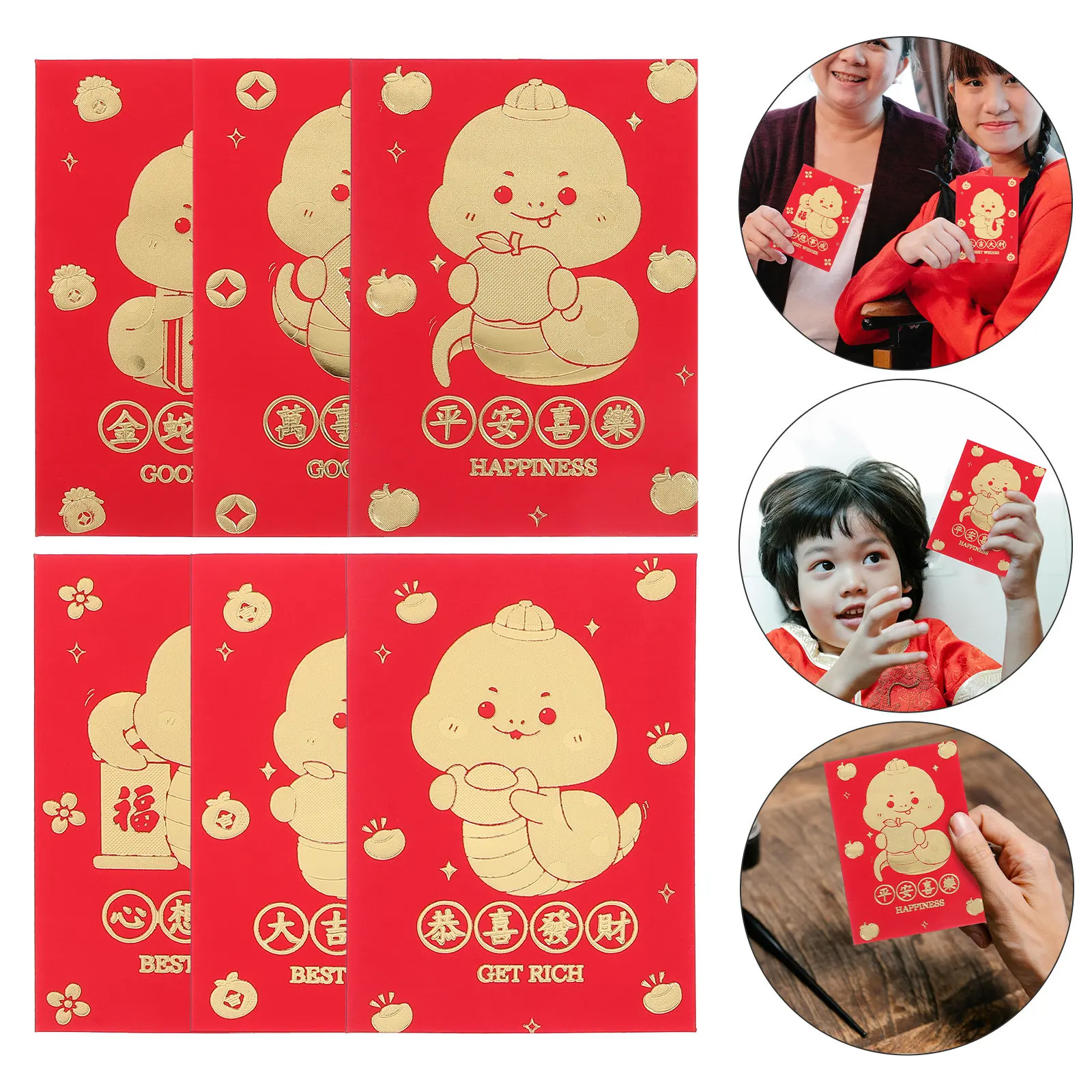48Pcs Snake Chinese New Year Red Envelopes Decorative Cash Envelopes for Wedding Birthday Lunar New Year Money Gifting Budgeting
48Pcs Snake Chinese New Year Red Envelopes Decorative Cash Envelopes for Wedding Birthday Lunar New Year Money Gifting Budgeting