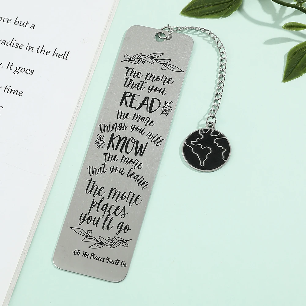 Inspirational Stainless Steel Bookmarks Bookmarks with Chain Pendant Graduation Gift for Students, Farewell Gift for Teachers
Inspirational Stainless Steel Bookmarks Bookmarks with Chain Pendant Graduation Gift for Students, Farewell Gift for Teachers