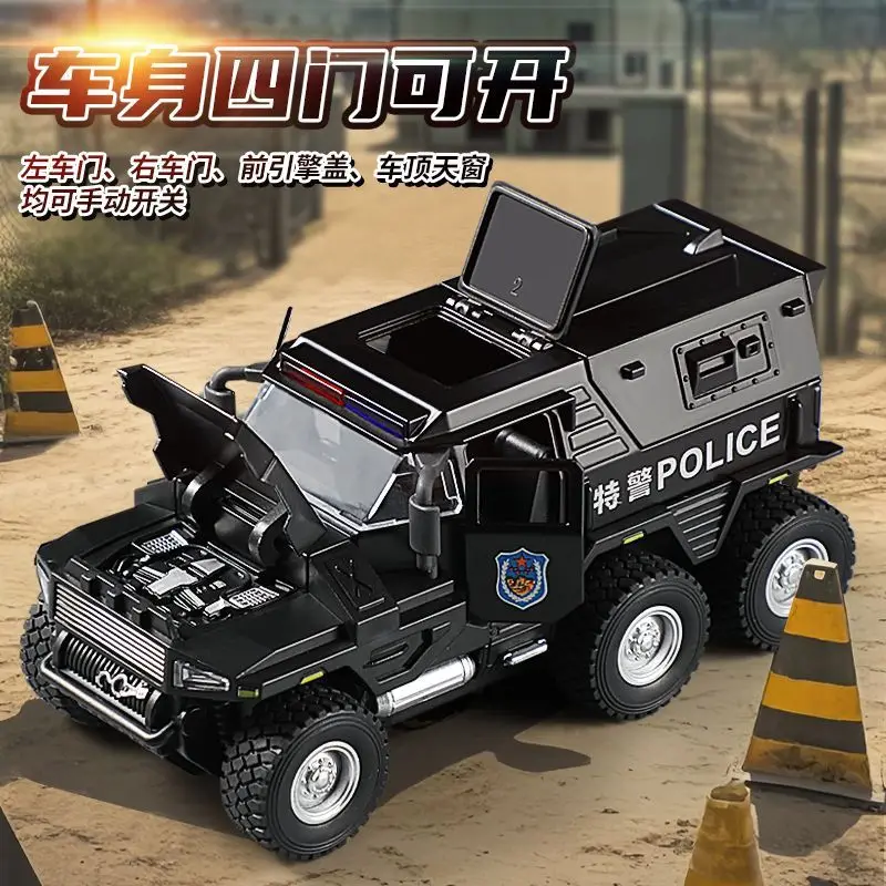 Alloy Diecast 6-Wheel Police SWAT Truck Model Heavy Duty Off-Road Vehicle for Collection Birthday Gift Home Decoration
Alloy Diecast 6-Wheel Police SWAT Truck Model Heavy Duty Off-Road Vehicle for Collection Birthday Gift Home Decoration