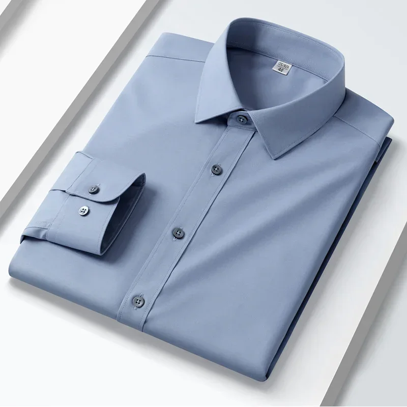 Modal Soft Men Formal Shirt Long Sleeve Solid Plain Regular Fit Business Male Tops Comfortable without Front Pocket
Modal Soft Men Formal Shirt Long Sleeve Solid Plain Regular Fit Business Male Tops Comfortable without Front Pocket