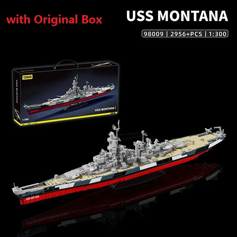 Original Box Children's Toys Birthday Gift USS Montana-class Battleship Military WW2 Army Main Soldier Building Blocks Bricks
Original Box Children's Toys Birthday Gift USS Montana-class Battleship Military WW2 Army Main Soldier Building Blocks Bricks
