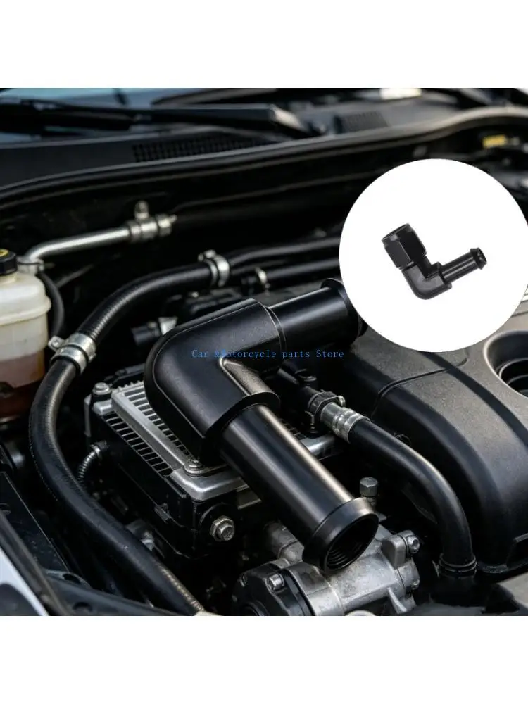 Y9UC 90 Degree AN6 to 3/8in 5/16in Aluminum Oil Cooling Fitting Black Anodized Finish
Y9UC 90 Degree AN6 to 3/8in 5/16in Aluminum Oil Cooling Fitting Black Anodized Finish