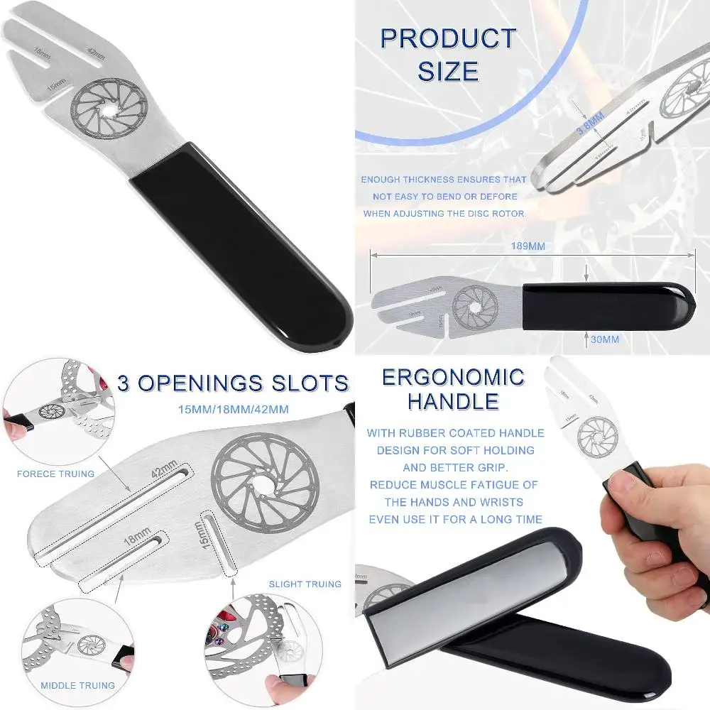 Convenient and Multi-Slot Adjustable Disc Rotor Truing Wrench - Essential Maintenance Tool for Easy Flattening and Correcting Ro
Convenient and Multi-Slot Adjustable Disc Rotor Truing Wrench - Essential Maintenance Tool for Easy Flattening and Correcting Ro