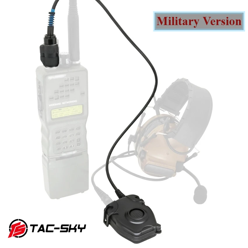 TS TAC-SKY U94 6 Pin Military Ptt Shooting Headphones Adapter Compatible with PELTO/MSA Tactical Headset for AN/PRC 152 148 PTT
TS TAC-SKY U94 6 Pin Military Ptt Shooting Headphones Adapter Compatible with PELTO/MSA Tactical Headset for AN/PRC 152 148 PTT