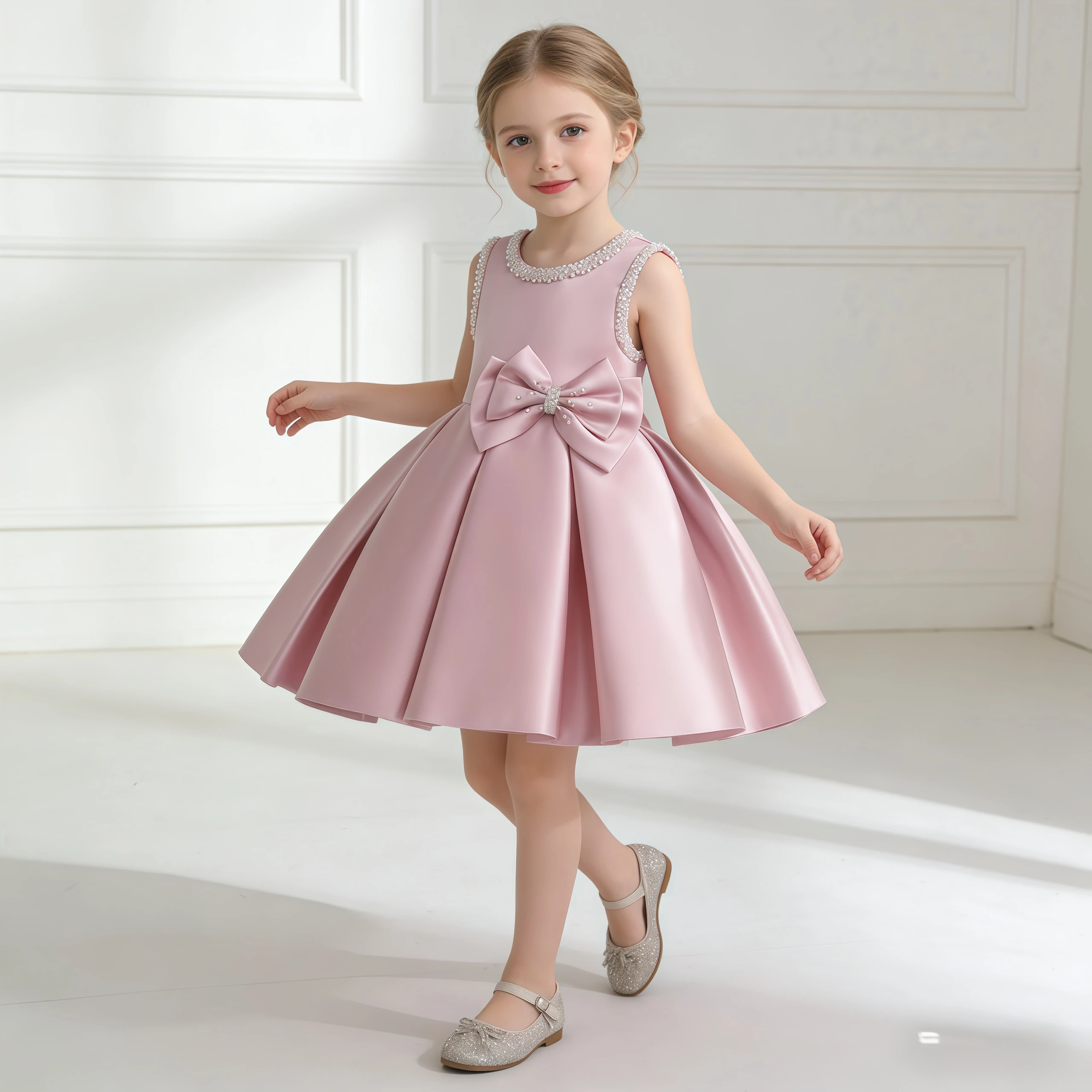 Elegant Baby Girls Beading Big Bow Princess Dress For Children Performance Birthday Party Wedding Evening Festival Ball Gown
Elegant Baby Girls Beading Big Bow Princess Dress For Children Performance Birthday Party Wedding Evening Festival Ball Gown