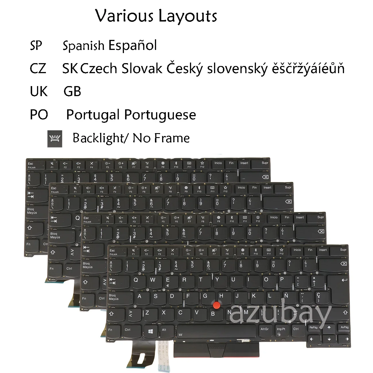 UK Spanish Czech Slovak Portuguese Keyboard for Lenovo Thinkpad T495s 20QJ 20QK, T490s 20NX 20NY, SN20R66051 SN5381BL2 Backlit
UK Spanish Czech Slovak Portuguese Keyboard for Lenovo Thinkpad T495s 20QJ 20QK, T490s 20NX 20NY, SN20R66051 SN5381BL2 Backlit