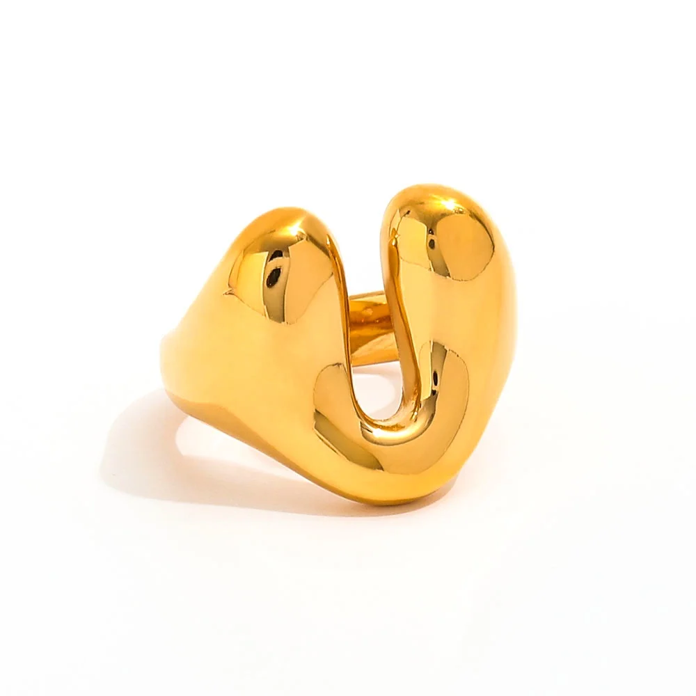Joolim Jewelry Wholesale High End PVD Waterproof Fashion Chunky Abstract Designer Love Heart Stainless Steel Ring For Women
Joolim Jewelry Wholesale High End PVD Waterproof Fashion Chunky Abstract Designer Love Heart Stainless Steel Ring For Women