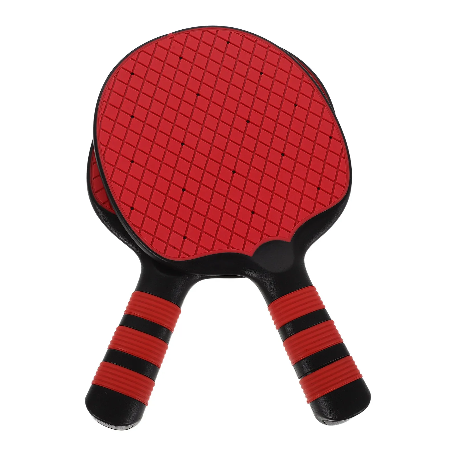 2Pcs Plastic Table Tennis Paddles for Beginners Comfortable Ergonomic Grip Strong Control Training Racket Set Red Table Tennis