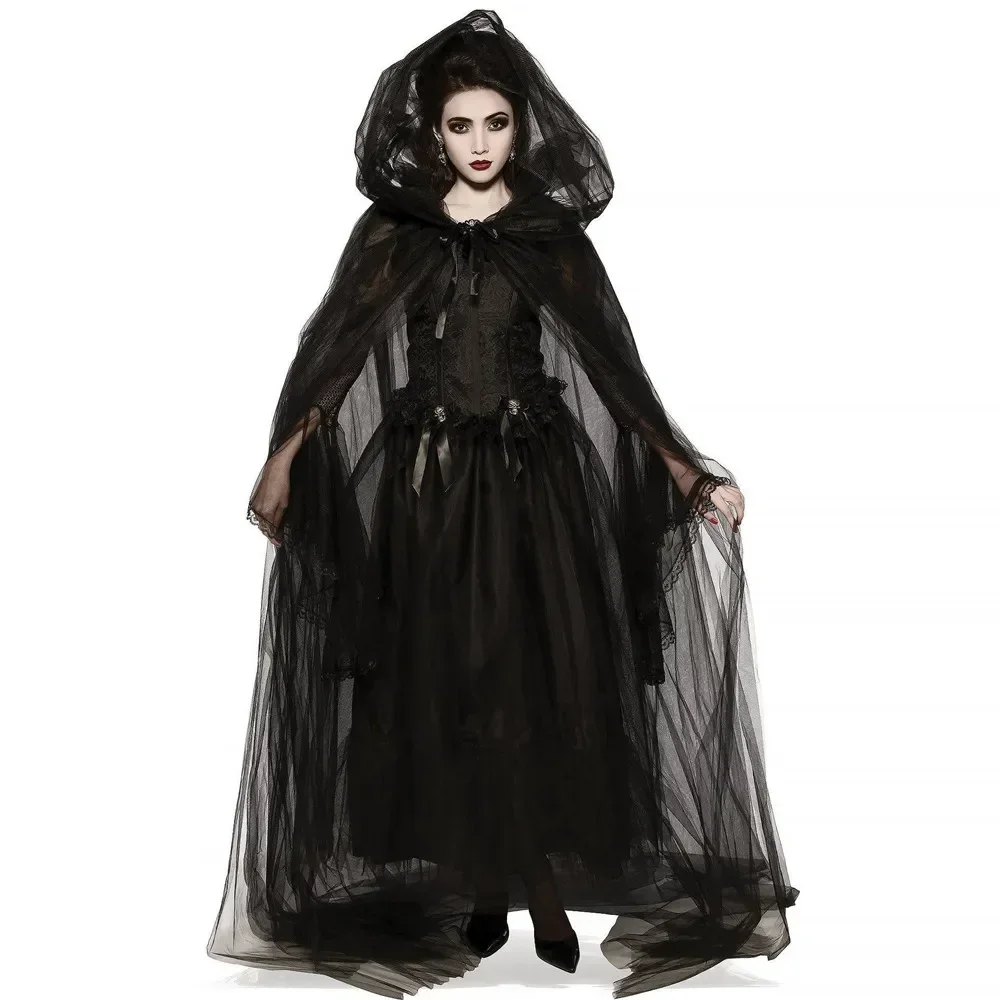 Women Zombie Ghost Bride Witch Vampire Cosplay Costume Game Horror Demon Costumes Black Gauze Dress Halloween Stage Costume 
Women Zombie Ghost Bride Witch Vampire Cosplay Costume Game Horror Demon Costumes Black Gauze Dress Halloween Stage Costume
