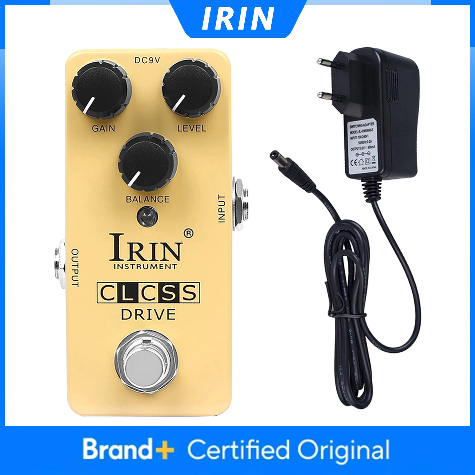 IRIN RS-24 CLASS DRIVE Педаль эффектов для гитары Теплый и натуральный тон Overdrive True Bypass Металлические детали и аксессуары для электрогитары
IRIN RS-24 CLASS DRIVE Педаль эффектов для гитары Теплый и натуральный тон Overdrive True Bypass Металлические детали и аксессуары для электрогитары