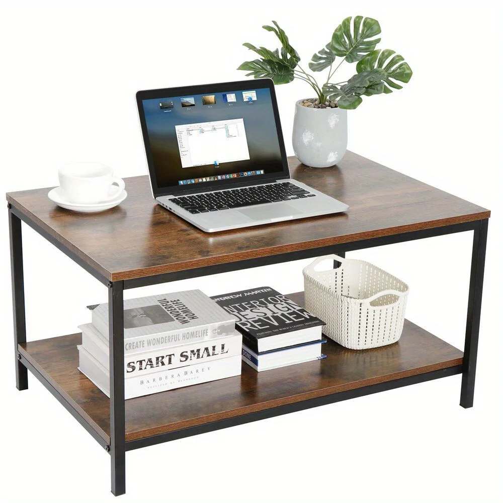 2-Tier Tea Table Coffee table Industrial vintage cocktail table Living room with storage shelf Rustic
2-Tier Tea Table Coffee table Industrial vintage cocktail table Living room with storage shelf Rustic