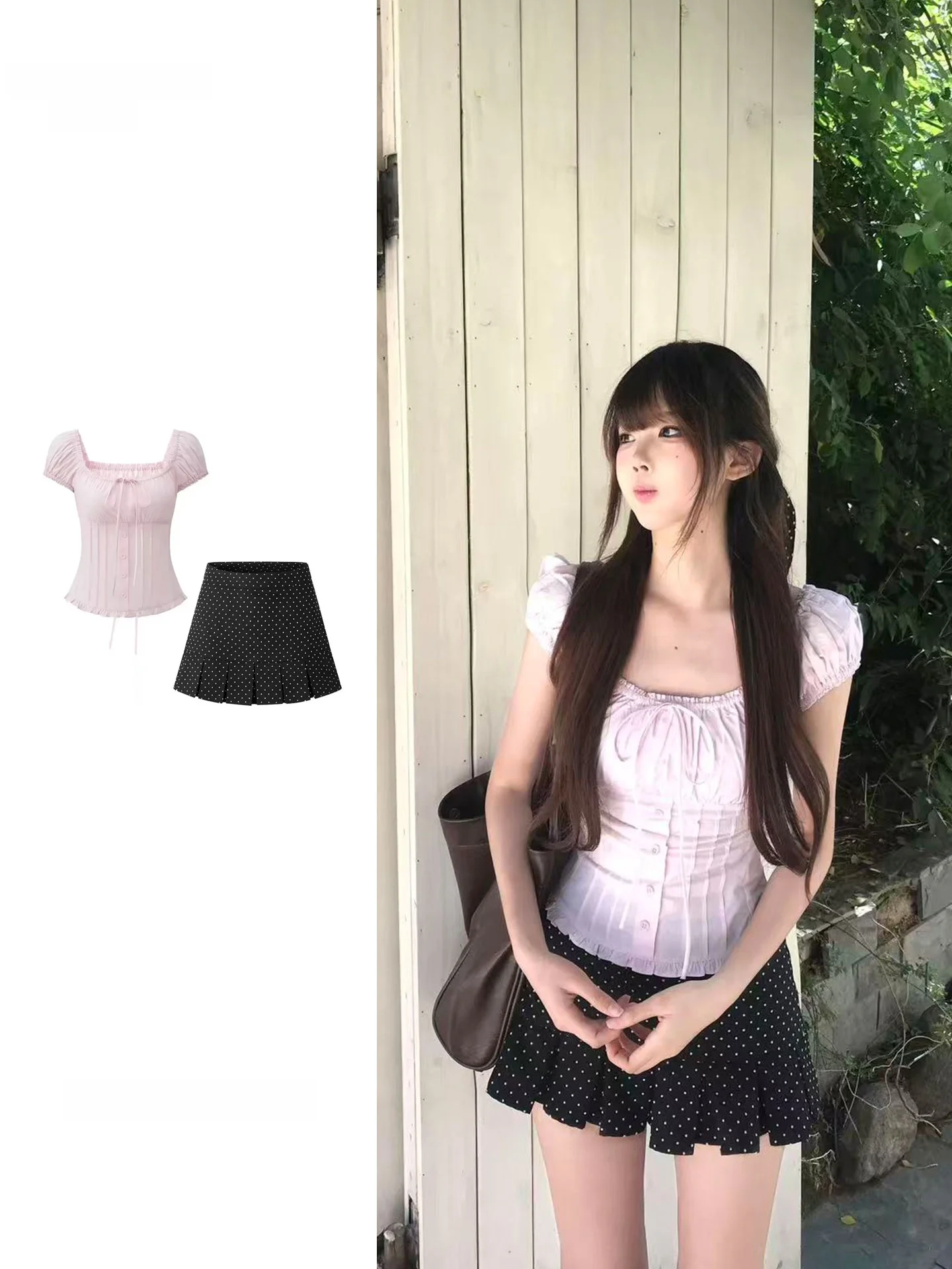 Pink Polka Dot Pleated Skirt And Shirt Set Women's Summer Fashion Two-Piece Suit Korean Style Pure Desire Bubble Sleeve Butte...
Pink Polka Dot Pleated Skirt And Shirt Set Women's Summer Fashion Two-Piece Suit Korean Style Pure Desire Bubble Sleeve Butte...