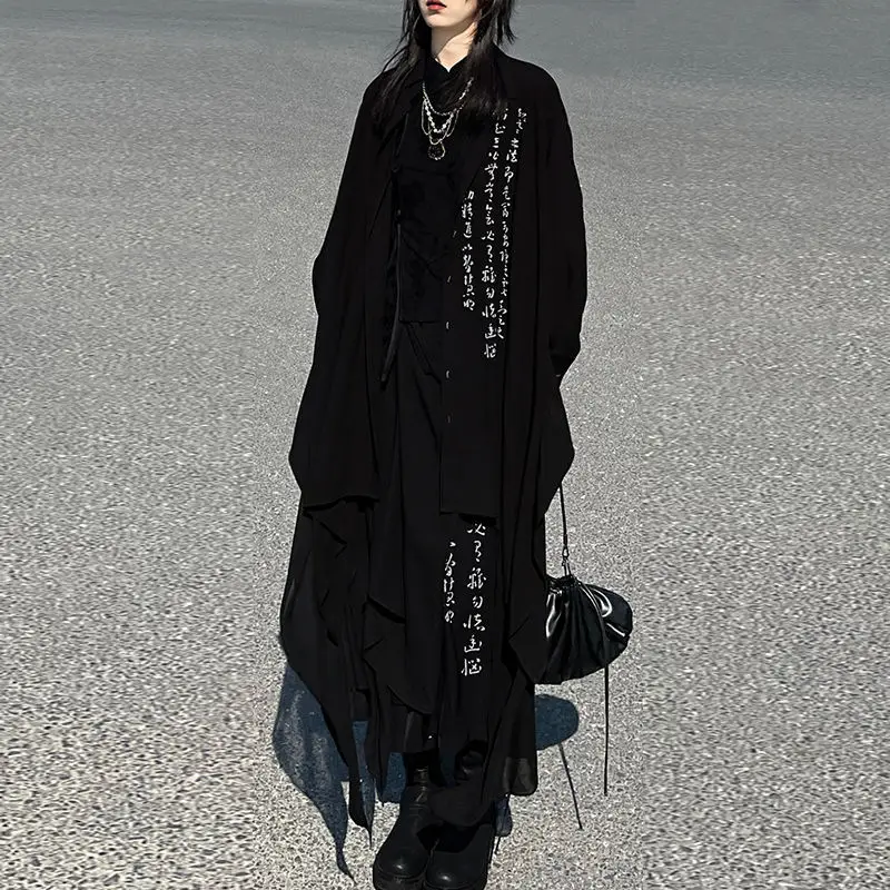 Unisex 2026 Spring Summer Irregular Hem Calligraphy Printed Oversized Loose Shirt Gender Neutral Casual Daily Blouse for Men
Unisex 2026 Spring Summer Irregular Hem Calligraphy Printed Oversized Loose Shirt Gender Neutral Casual Daily Blouse for Men