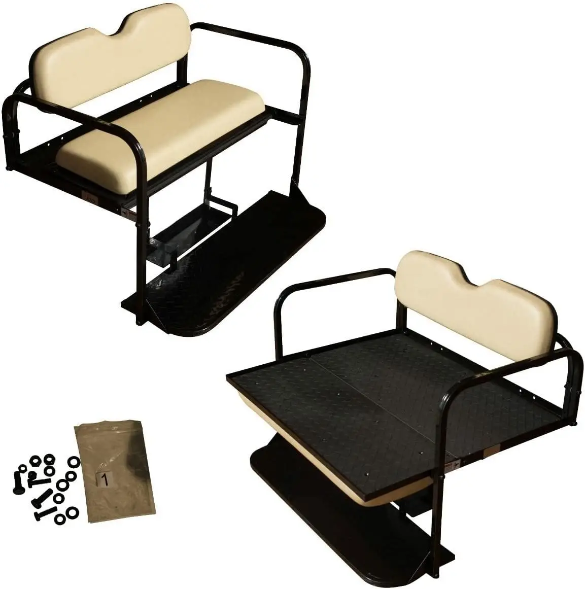 Performance Plus Carts Club Car Precedent/Onward/Tempo Golf Cart Flip Folding Rear Seat Kit | Compatible with 2004-Up Models (Bu
Performance Plus Carts Club Car Precedent/Onward/Tempo Golf Cart Flip Folding Rear Seat Kit | Compatible with 2004-Up Models (Bu