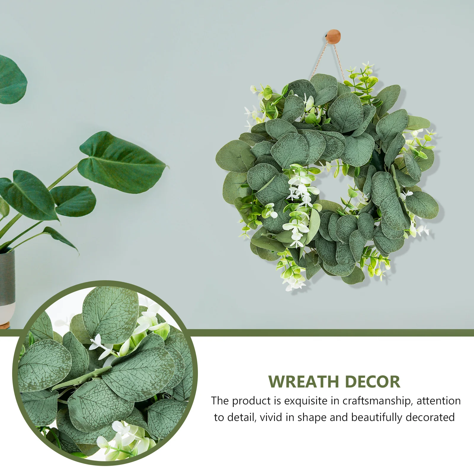 Spring Simulation Leaf Wreath Exquisite Artificial Greenery Decor for Front Door Wall Bedroom Outdoor Party Festival Hanging
Spring Simulation Leaf Wreath Exquisite Artificial Greenery Decor for Front Door Wall Bedroom Outdoor Party Festival Hanging